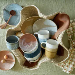Denby Kiln Accents Set of 4 Small Coupe Plates